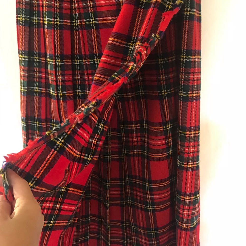 Vintage Real Scottish Plaid Maxi Skirt - Picture 6 of 7